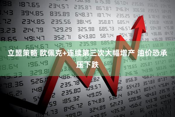 立盟策略 欧佩克+连续第三次大幅增产 油价恐承压下跌