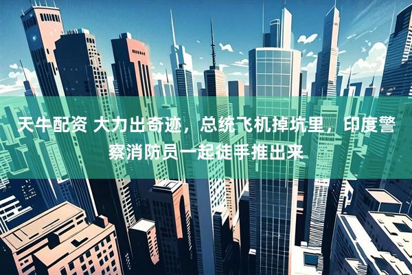 天牛配资 大力出奇迹，总统飞机掉坑里，印度警察消防员一起徒手推出来