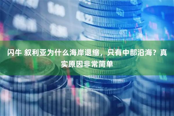 闪牛 叙利亚为什么海岸退缩，只有中部沿海？真实原因非常简单