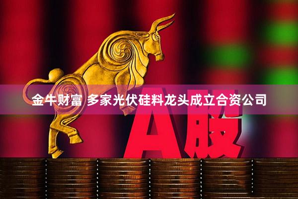 金牛财富 多家光伏硅料龙头成立合资公司