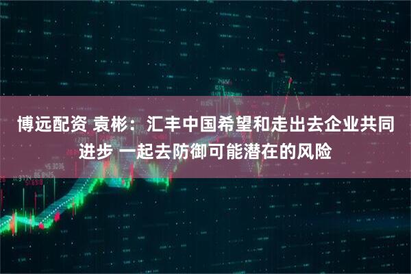 博远配资 袁彬：汇丰中国希望和走出去企业共同进步 一起去防御可能潜在的风险
